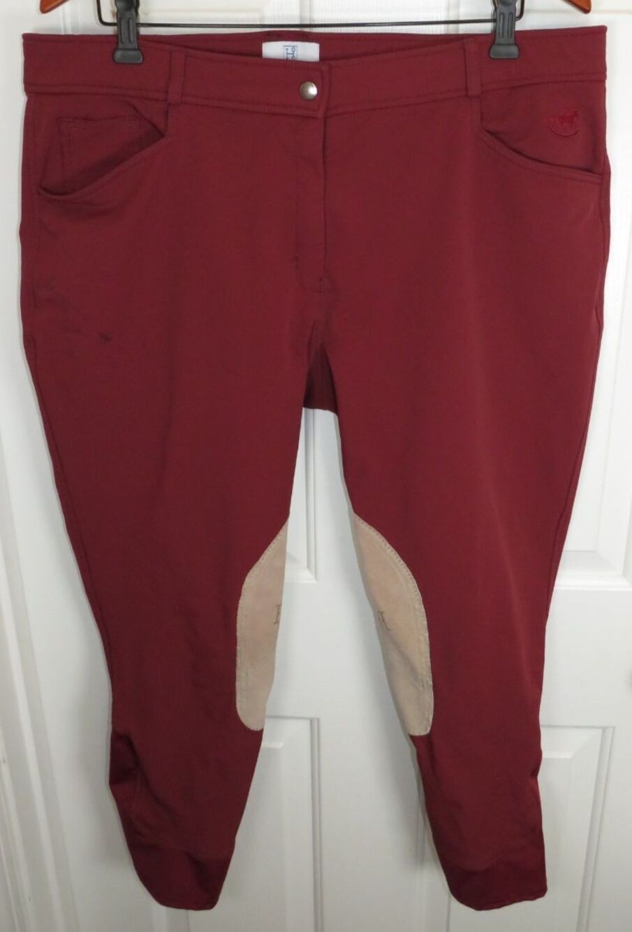 HADLEY by SMARTPAK Breeches  Riding Pants Women’s 40R Burgundy *Stains*
